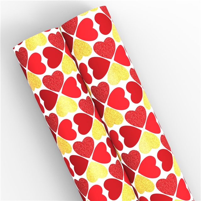 self printed gold foil faux leather fabric