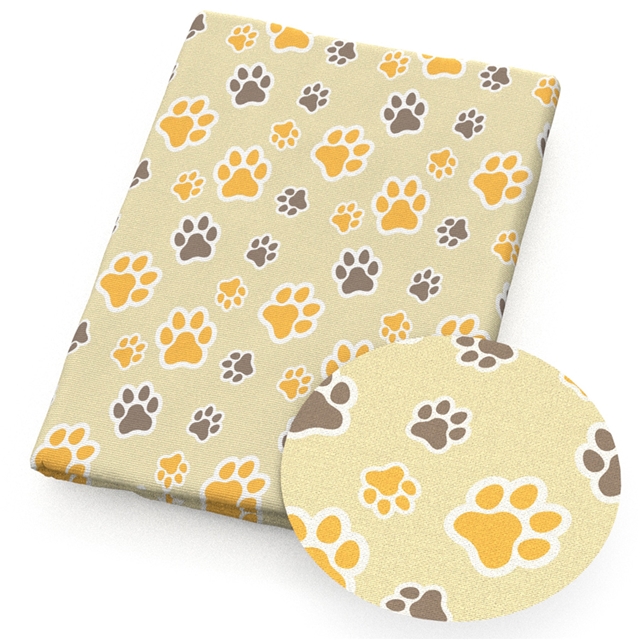 polyester cotton footprint series polyester cotton fabric set (5 pcs/set)