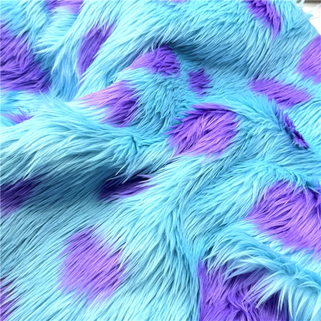 blue and purple monster plush fabric
