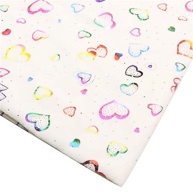 heart hot stamping single-sided fleece fabric