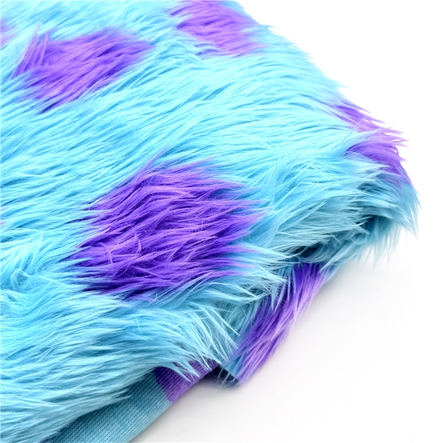 blue and purple monster plush fabric