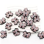 christmas bow silicone beads