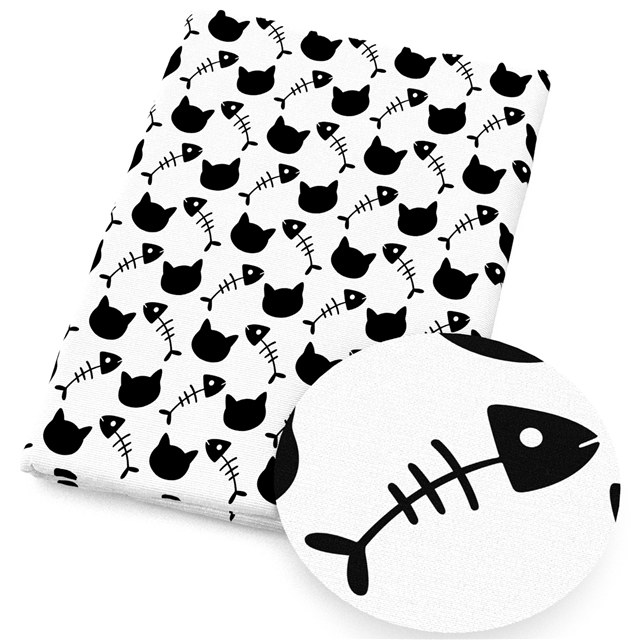 polyester cotton cat footprint series polyester cotton fabric set (8 pcs/set)