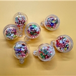 2cm soft clay transparent filling acrylic ball pendant