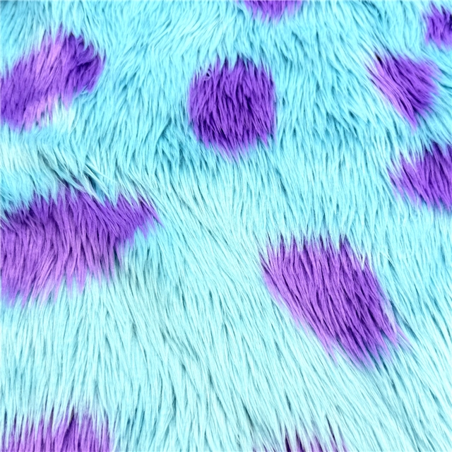 blue and purple monster plush fabric