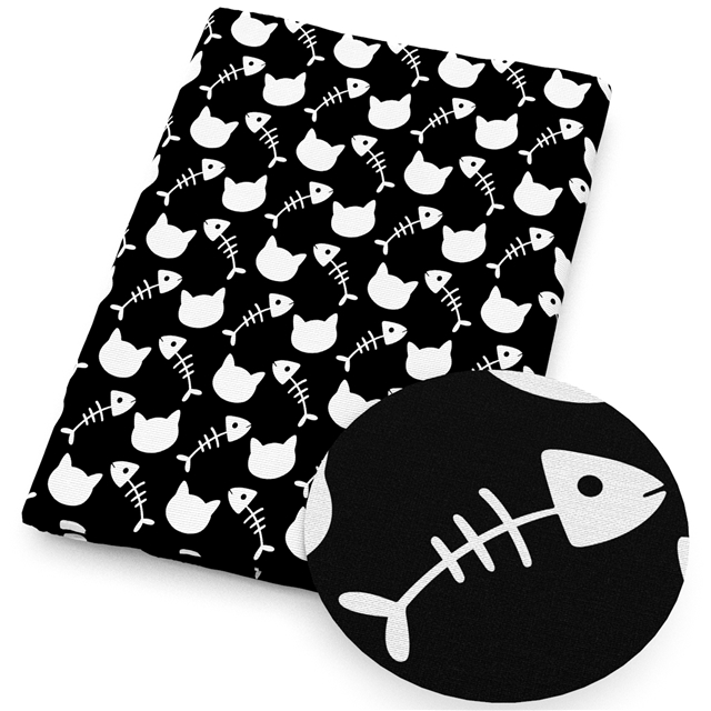 polyester cotton cat footprint series polyester cotton fabric set (8 pcs/set)