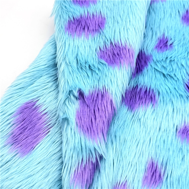 blue and purple monster plush fabric