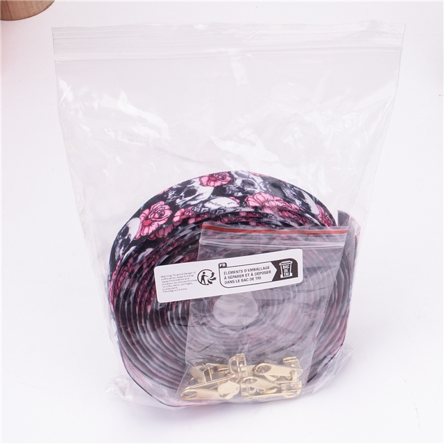 nylon 5# reverse rose skull nylon zipper set (zipper 4.5 meters+10 zipper heads）