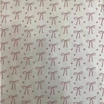 heart bow printed corduroy fabric