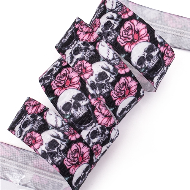 nylon 5# reverse rose skull nylon zipper set (zipper 4.5 meters+10 zipper heads）
