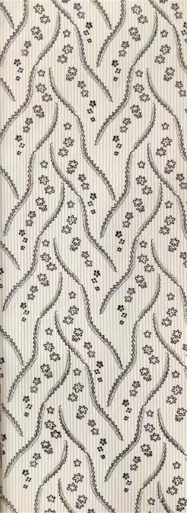 geometric striped flower printed corduroy fabric