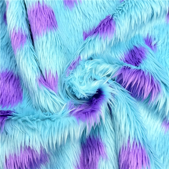 blue and purple monster plush fabric