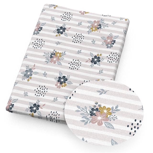 polyester cotton flower cat series polyester cotton fabric set (4 pcs/set)