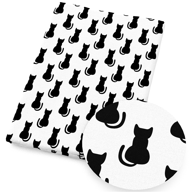 polyester cotton cat footprint series polyester cotton fabric set (8 pcs/set)