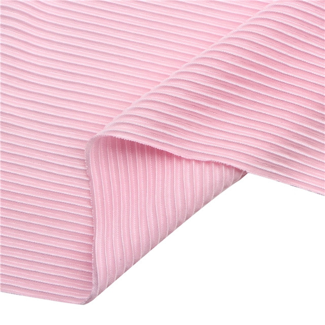 2 ways plain pleated knit fabric