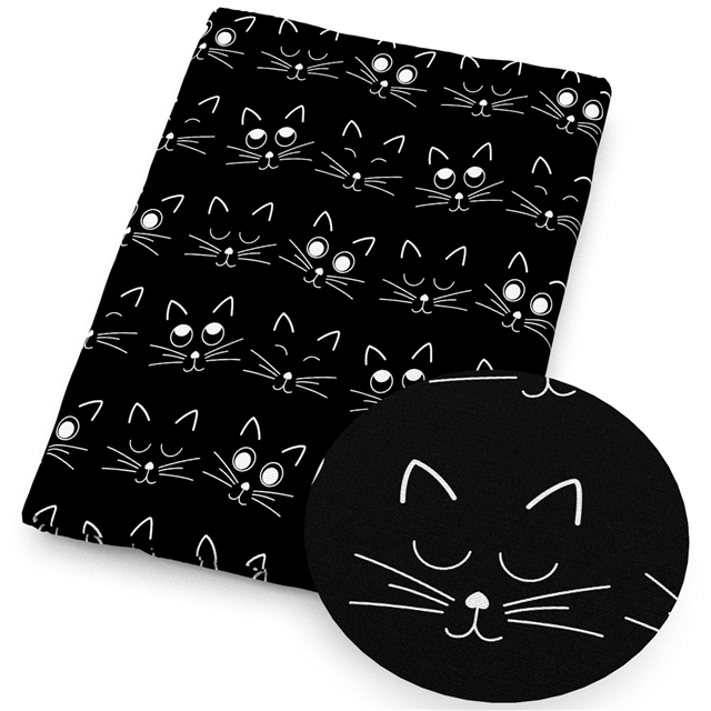 polyester cotton cat footprint series polyester cotton fabric set (8 pcs/set)