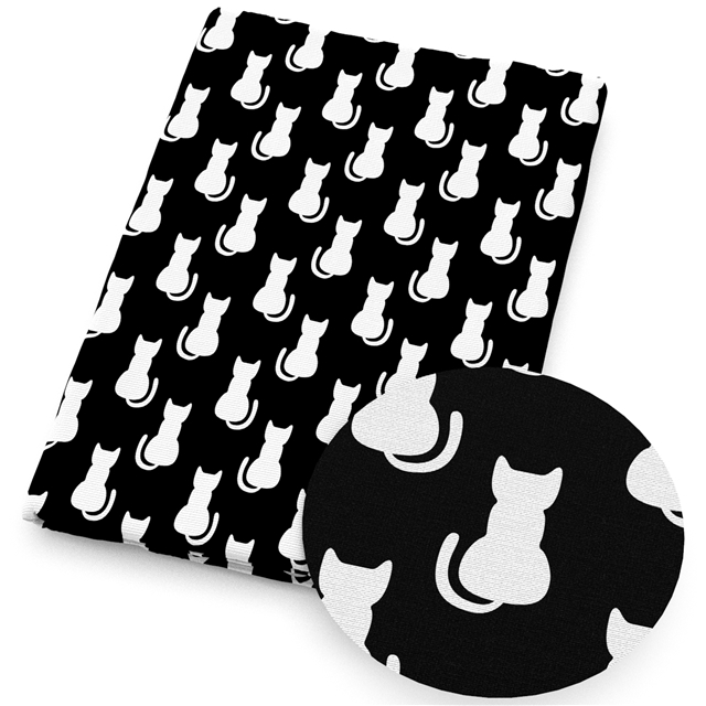 polyester cotton cat footprint series polyester cotton fabric set (8 pcs/set)