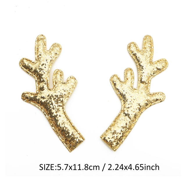 fabric single-sided christmas antlers ultrasonic accessories(2pcs/pair)