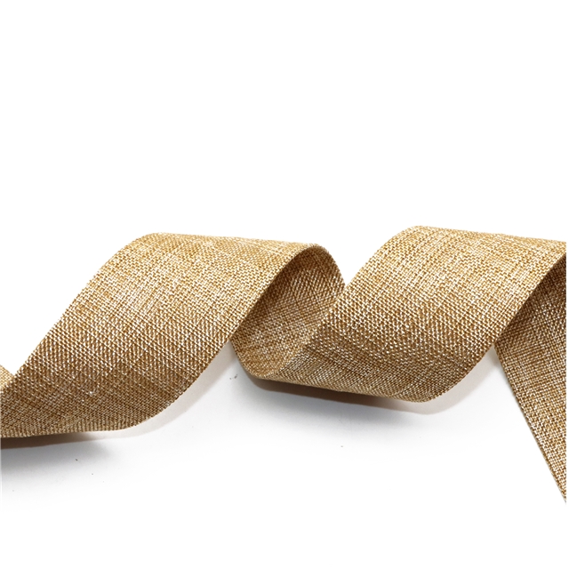 linen cotton cotton and linen gold wire fabric cut to stripe