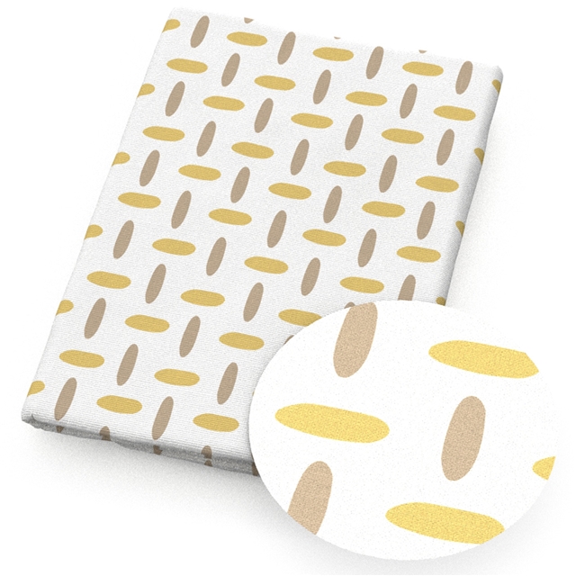 polyester cotton geometry dog series polyester cotton fabric set (4 pcs/set)