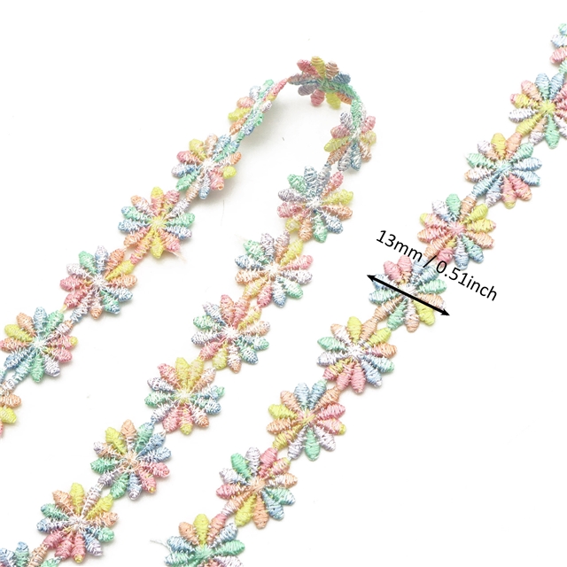 colorful water soluble embroidery lace  11#,5yards