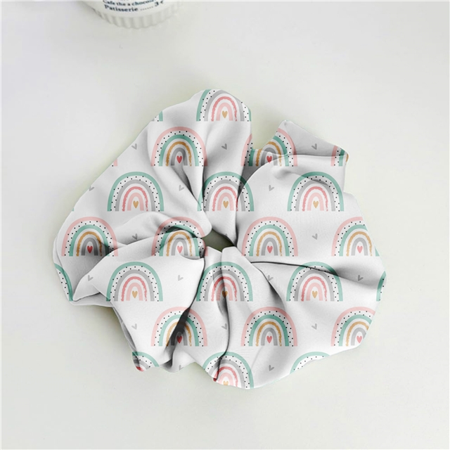 polyester cotton heart rainbow series polyester cotton fabric set (4 pcs/set)