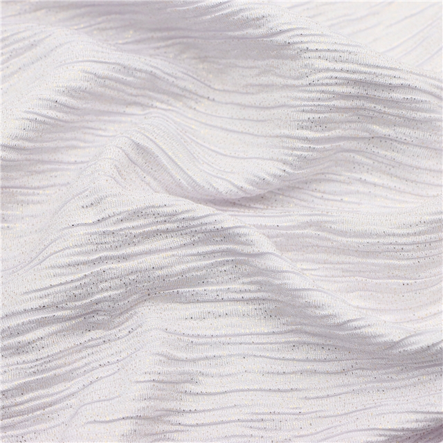 ironed gold and silver fine dot pleated polyester fabric