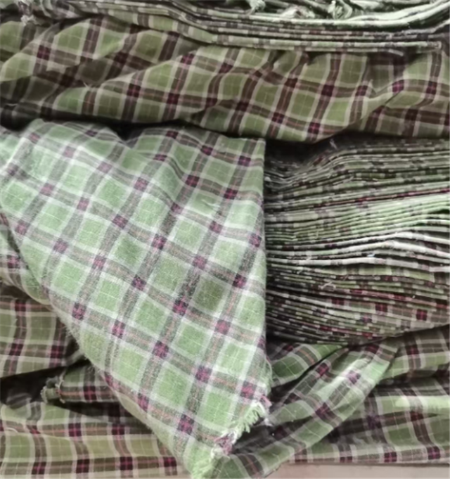 cotton yarn dyed checkered fabric