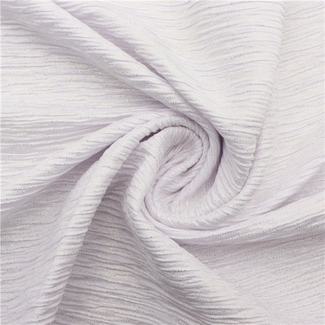 ironed gold and silver fine dot pleated polyester fabric