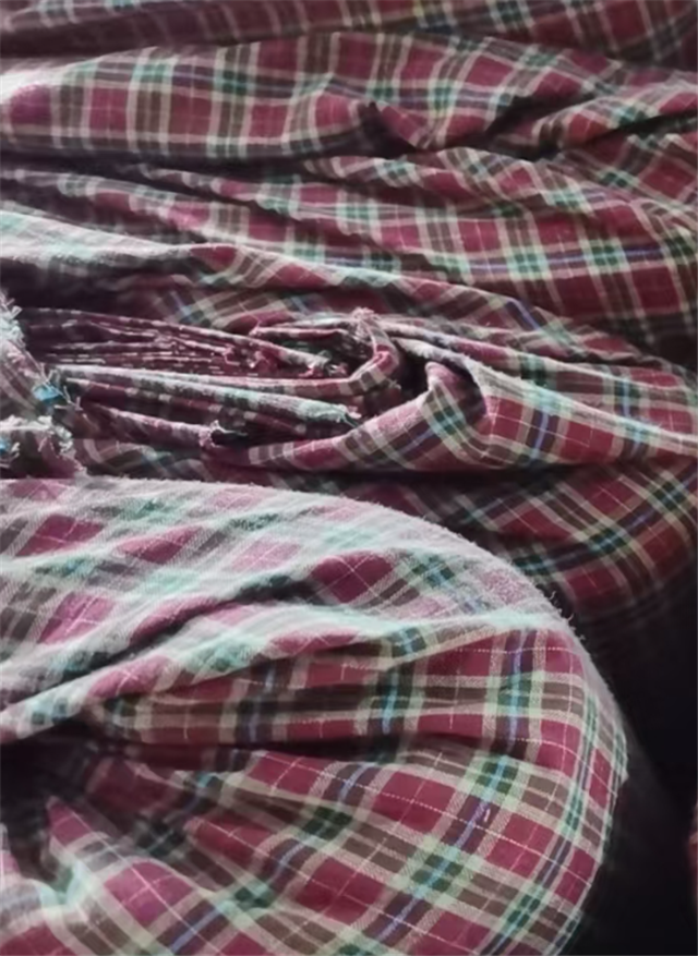 cotton yarn dyed checkered fabric