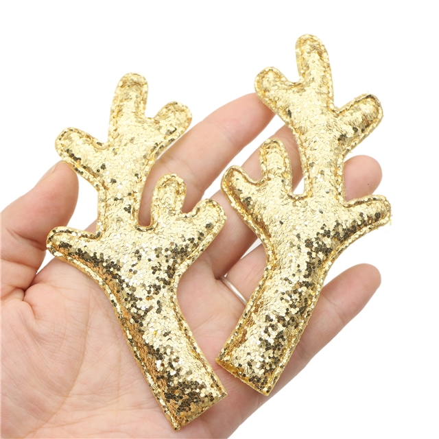 fabric single-sided christmas antlers ultrasonic accessories(2pcs/pair)
