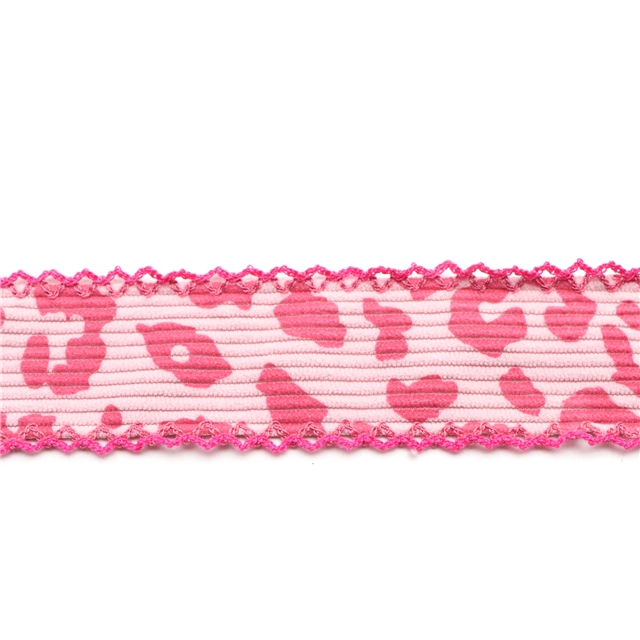 leopard corduroy double layer two-color hook ribbon