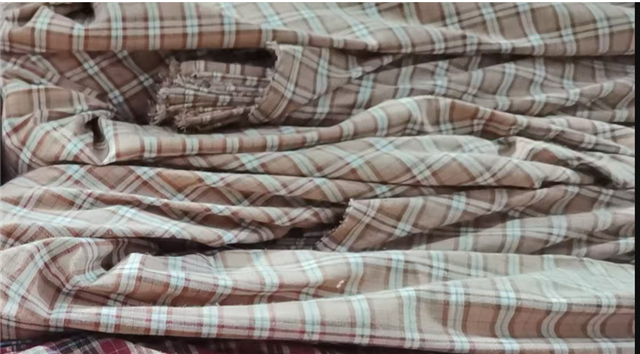 cotton yarn dyed checkered fabric