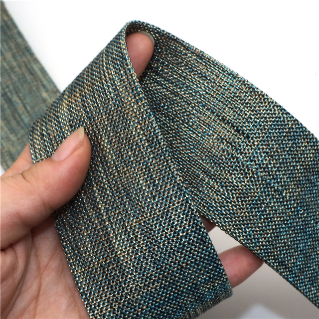 linen cotton cotton and linen gold wire fabric cut to stripe