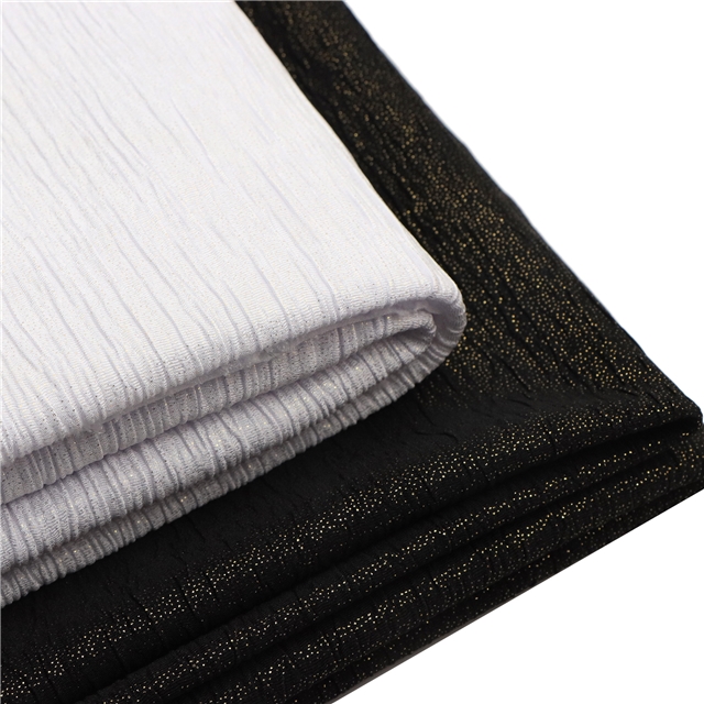 ironed gold and silver fine dot pleated polyester fabric