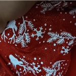 bright silk christmas deer snowflake branches offset printing plush bottom fabric