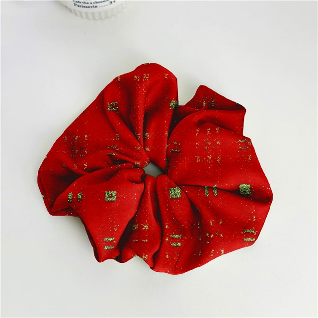 two way micro elasticity glitter plaid faux linen