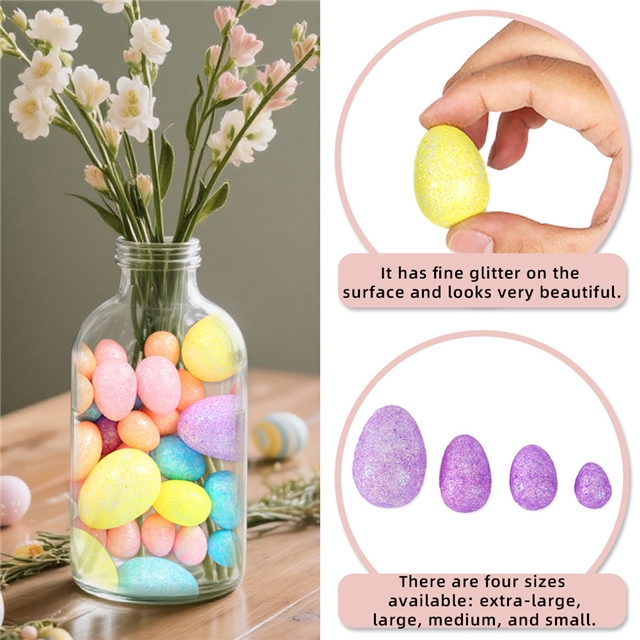 foam imitation gold powder foam easter egg decorations
