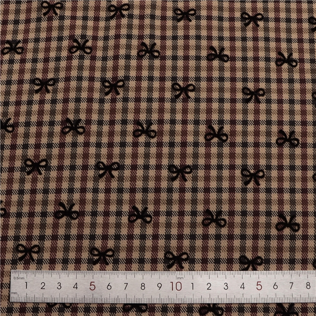 Grid bow flocking fabric 