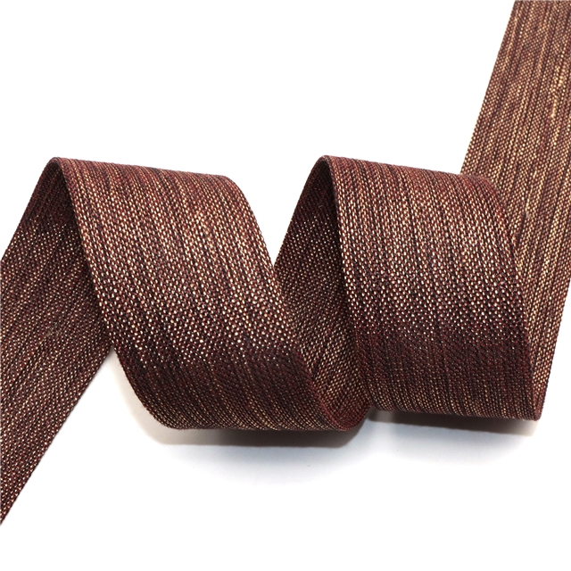 linen cotton cotton and linen gold wire fabric cut to stripe