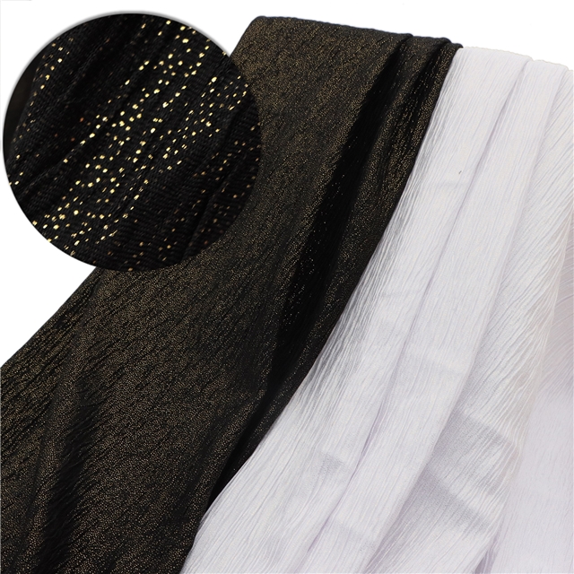 ironed gold and silver fine dot pleated polyester fabric