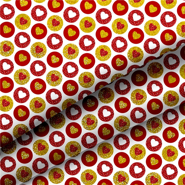 self printed gold foil faux leather fabric