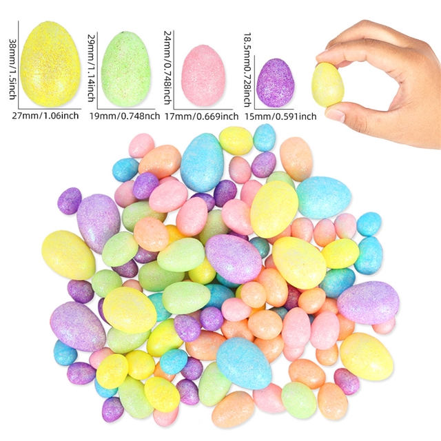 foam imitation gold powder foam easter egg decorations