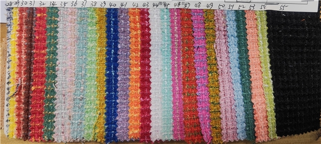woolen woven plaid small fragrant fabric