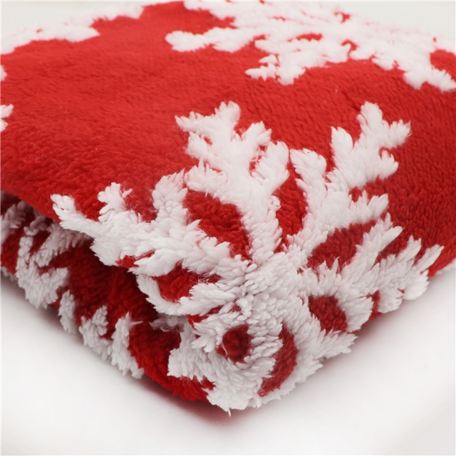 snowflake plush jacquard fabric