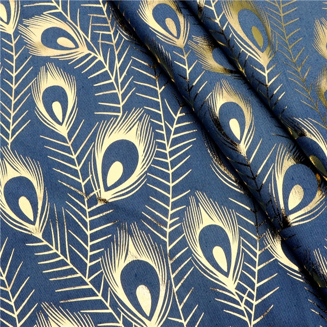 hot stamping feather denim fabric 1#blue,50*150cm(19.7*59.1