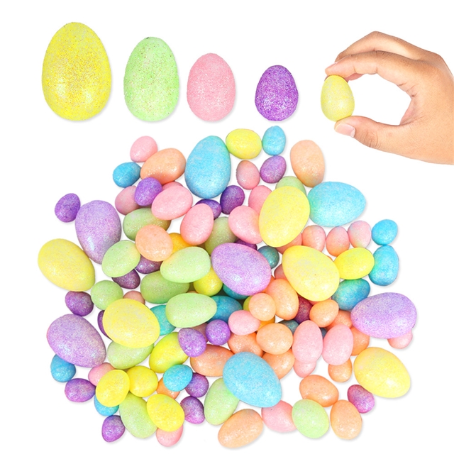 foam imitation gold powder foam easter egg decorations
