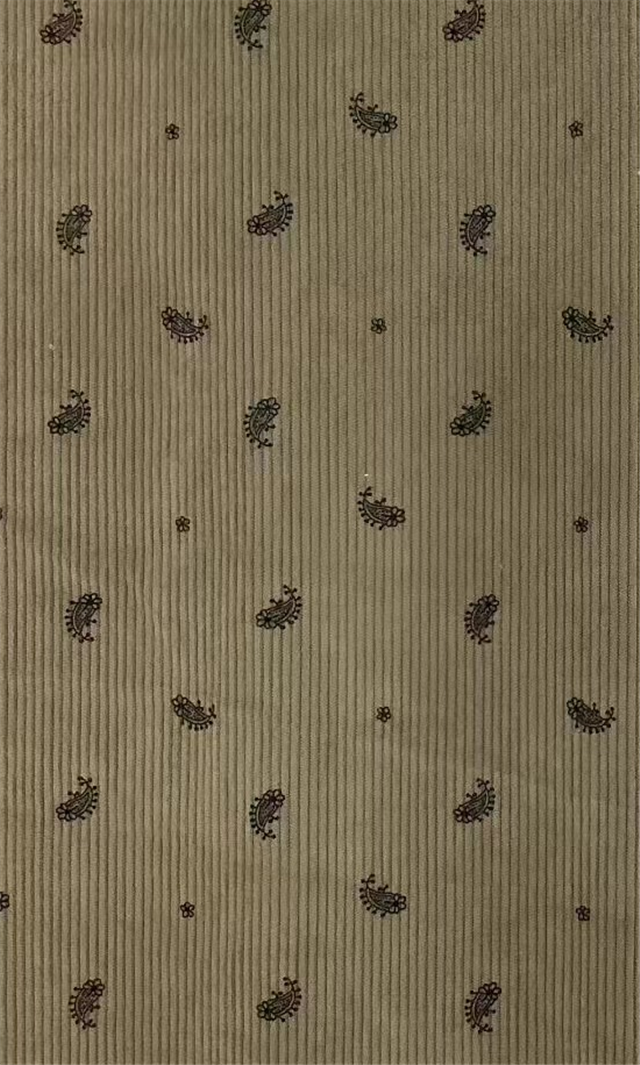 cashew print corduroy fabric