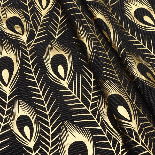 hot stamping feather denim fabric 4#black,50*150cm(19.7*59.1