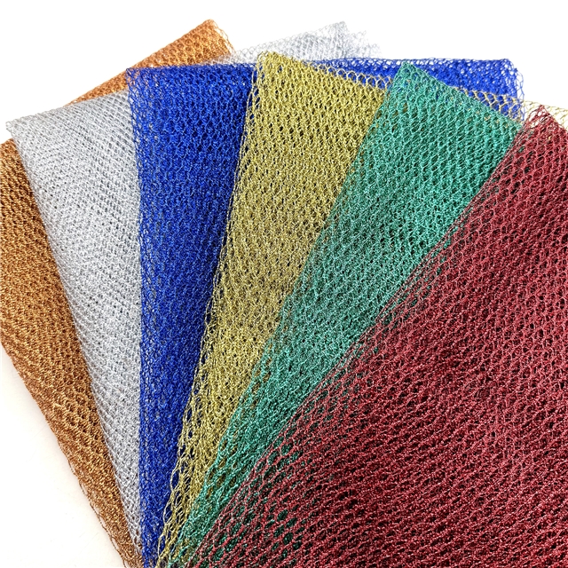 golden thread diamond shaped large mesh mesh fabric